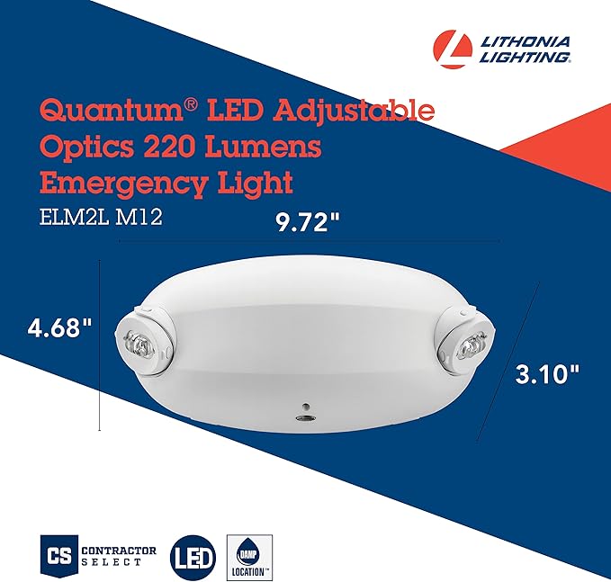 Lithonia Lighting Quantum Emergency Light, Contemporary Commercial LED - Image 5