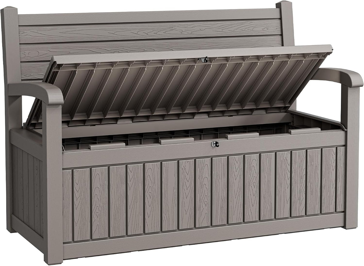 80 gallon lockable deck bench with storage, resin, main product view