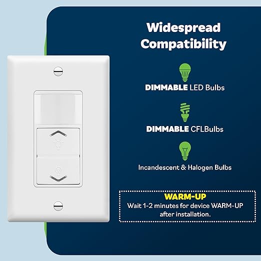 TOPGREENER Motion Sensor Light Switch Dimmer, Electronic Dimmer - Image 2