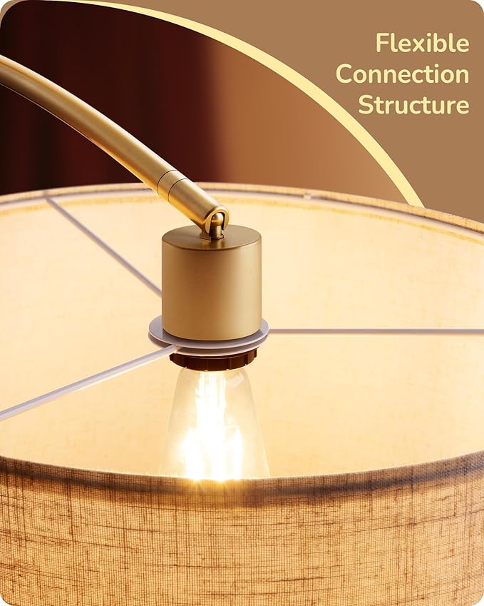 EDISHINE 78.3" Gold Arched Floor Lamp - Image 7