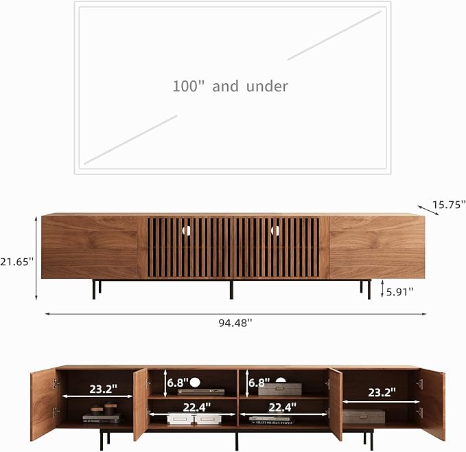 NessCarsti Mid Century Modern TV Stand - Image 2