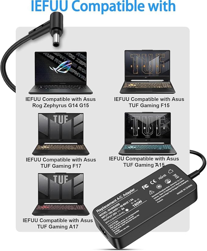IEFUU 180W Laptop Charger Compatible - Image 3