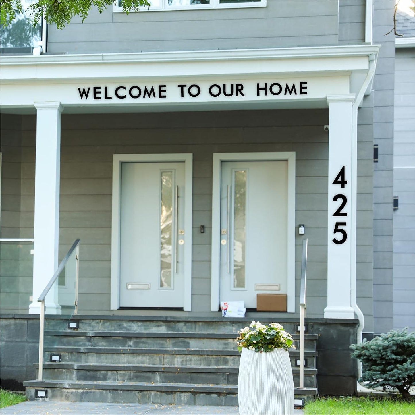 4 Inch 4 PCS Custom Metal House Numbers Letters, Black House Address Numbers for Outside, Modern Metal Address Number Letters for Homes, Apartments, Farms, Office