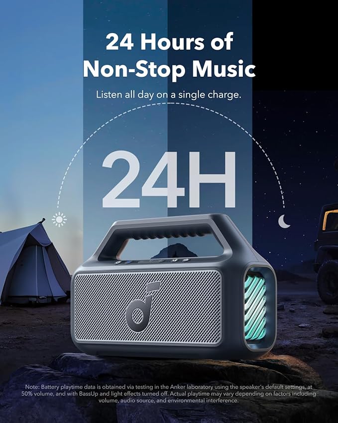 Soundcore Boom 2 by Anker, Outdoor Speaker, BassUp 2.0, 24H Playtime, IPX7 - Image 6