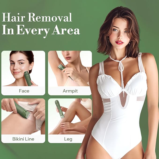 Bikini Trimmer for Women, Flyant 2 in 1 Electric Shaver for Women, Pubic Hair - Image 3