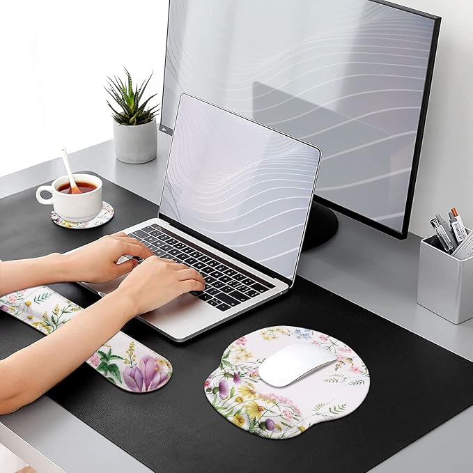 iLeadon Mouse Pad with Wrist Support Keyboard Wrist Rest Set, Ergonomic Mouse - Image 7