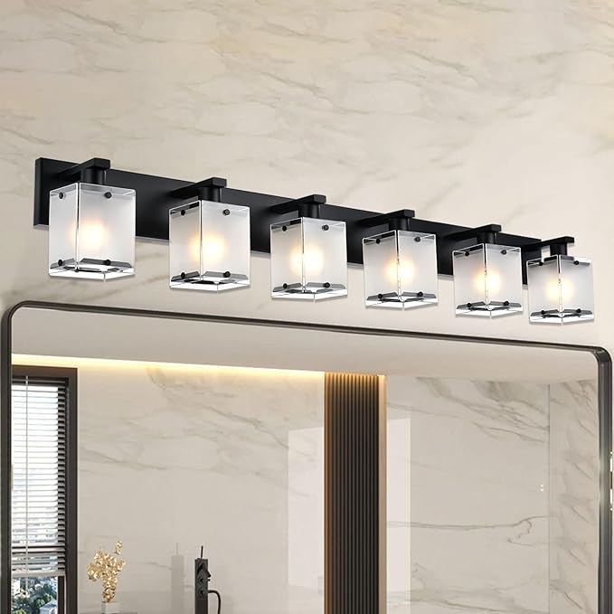 WINSHEN Bathroom Vanity Light Fixture, 6-Lights Modern Vanity Lighting Over by WINSHENLighting