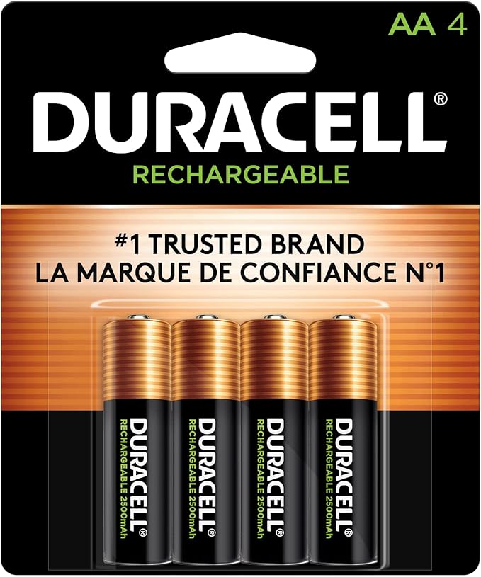 Duracell Rechargeable AA Batteries 4 Count, Long-lasting Power, All-Purpose - Image 2
