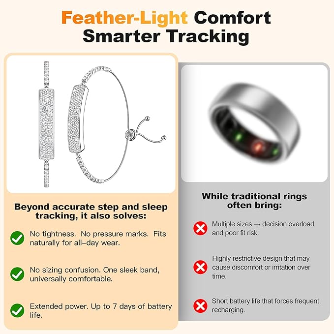 Smart Bracelet for Women, Jewelry Fitness Tracker - Image 5