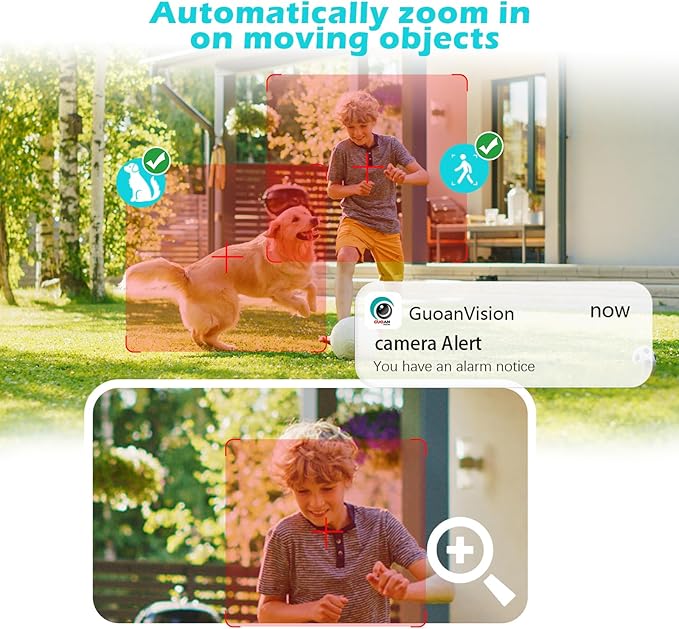 GUOANVISION Dual-Antenna Stable 5G WiFi Security Camera, 3X Zoom 2K Outdoor - Image 5