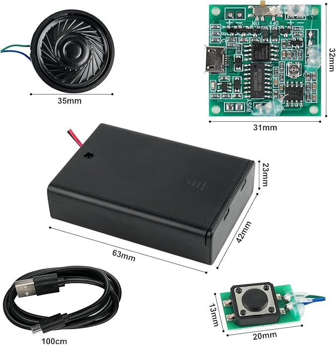 Geekstory Recordable Sound Module 8M Button Control Music Voice Chip - Image 4