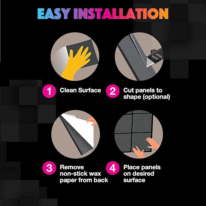Acoustic Panels 18 Pack Soundproof Wall Panels, High-Density Wall Decoration - Image 6