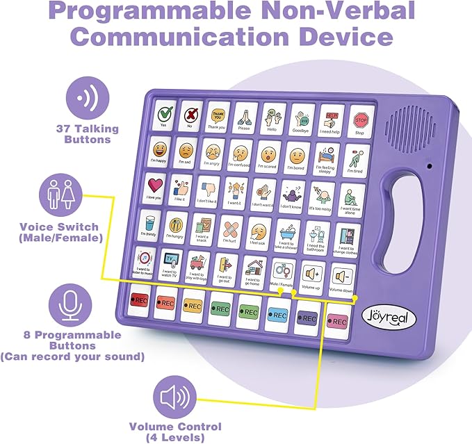 Joyreal AAC Device for Autism, Non Verbal Communication Tools for Speech - Image 2