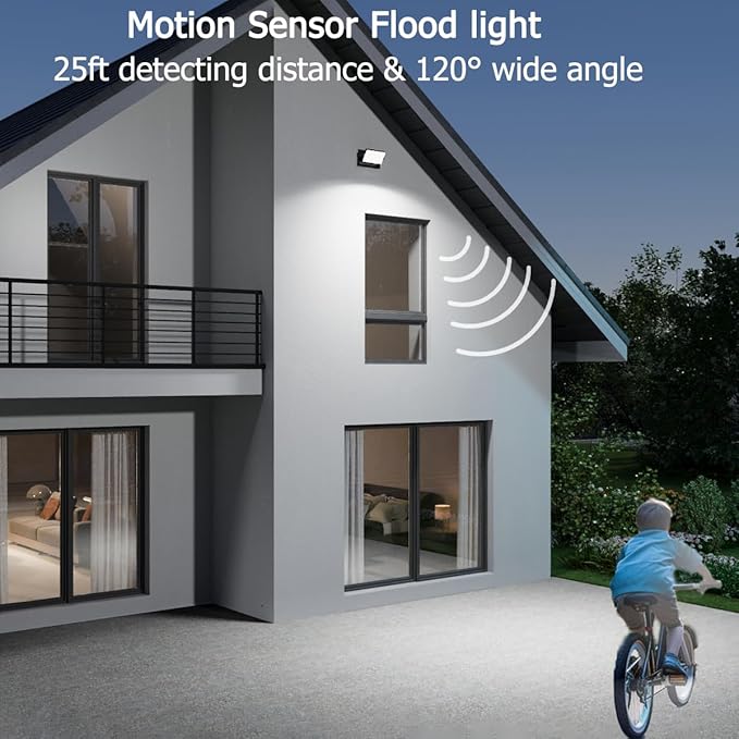 rosykite 40W LED Wall Pack Lights Outdoor Motion Sensor, 360 °Rotation 5000K - Image 2