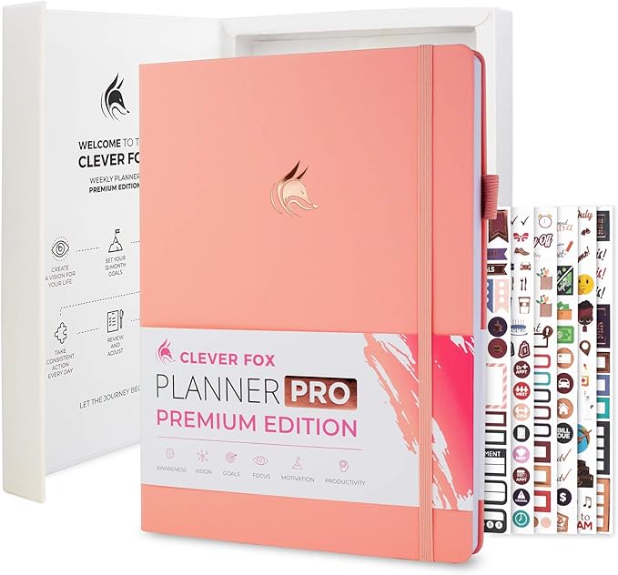 Clever Fox Planner Pro Premium – Luxurious Weekly & Monthly Planner by CleverFox