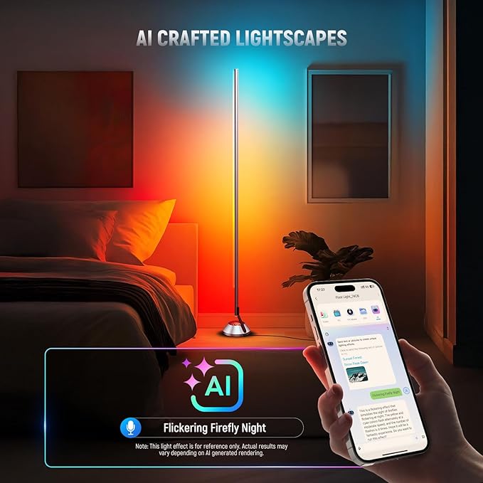 NEEWER Smart RGBW Floor Lamp, 1500lm LED Standing Corner Light Compatible - Image 3