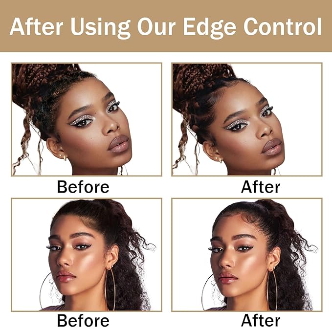 8.8 OZ Edge Control Wax for Women Strong Hold Non-greasy Edge Control Smoother - Image 5