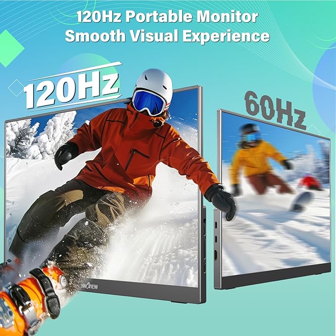 InnoView 16" 2.5K 120Hz Portable Monitor Built-in Speakers and Kickstand & VESA - Image 2