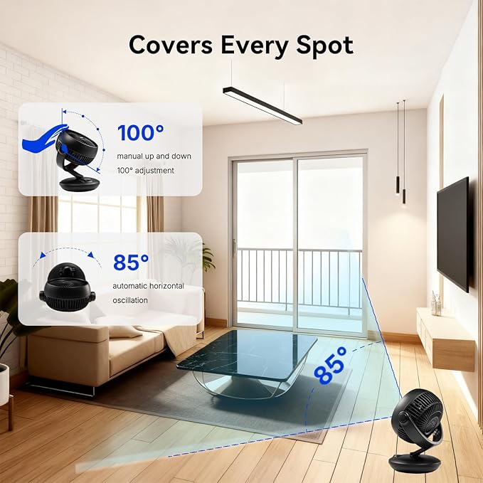 SIGBOT Fan for Bedroom with Remote, Ultra Quiet Desk Fans, with 3 Modes - Image 7