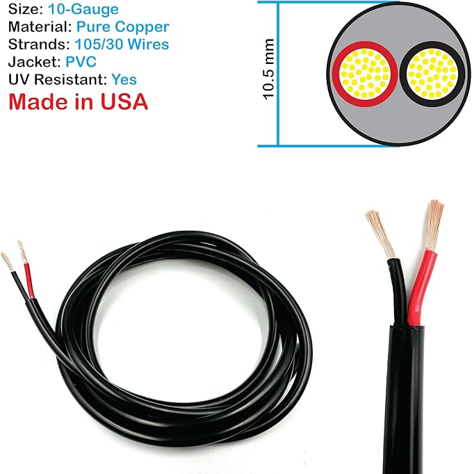 NATIONAL Wire & Cable – 10 AWG 2-Conductor Premium Copper Wire, 1000 ft - Image 3