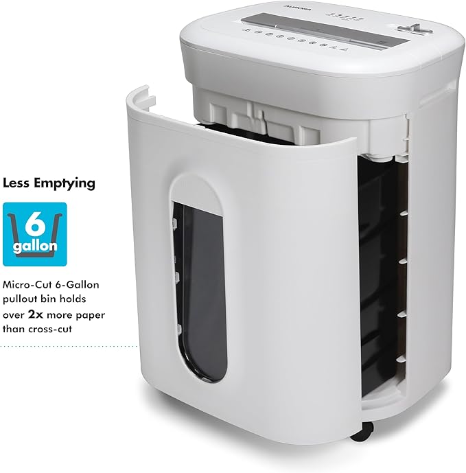 Aurora High-Security 10-Sheet Micro-Cut Paper and Credit Card Shredder - Image 2