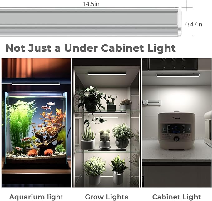 ASOKO LED Under Cabinet Lighting, 3 Color Changing, 14.5in USB Plug-in Under - Image 3