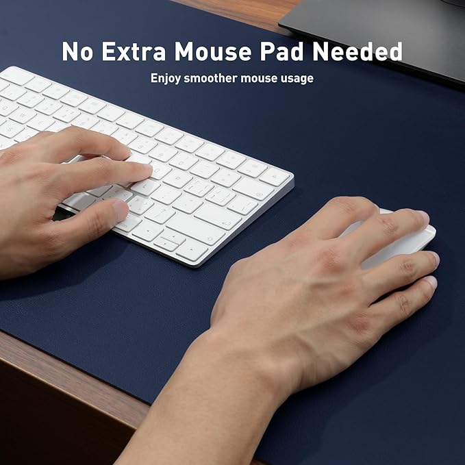 Aothia Leather Desk Pad Protector, Mouse Pad, Office Desk Mat, Non-Slip PU - Image 4