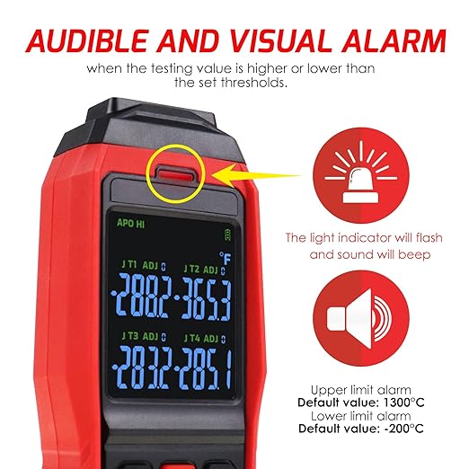 Thermocouple Thermometer Data Logger 4 Channels Digital K Type Thermometer - Image 4