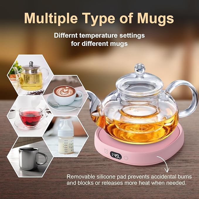 Bsigo Cute Cat Mug Set with Electric Smart Mug Warmer - Image 4