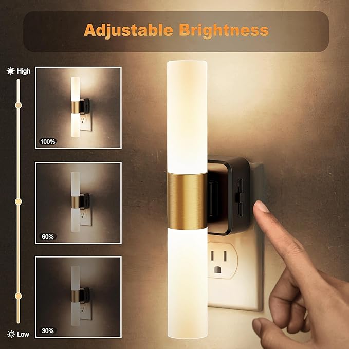 JandCase LED Night Light, 2 Pack Night Lights Plug into Wall, 3000K Soft White - Image 2
