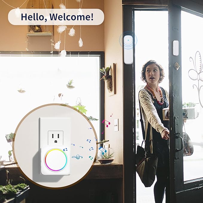 Door Chime, Door Sensor Chime When Door Opens, BITIWEND Door Entry Alarm - Image 6