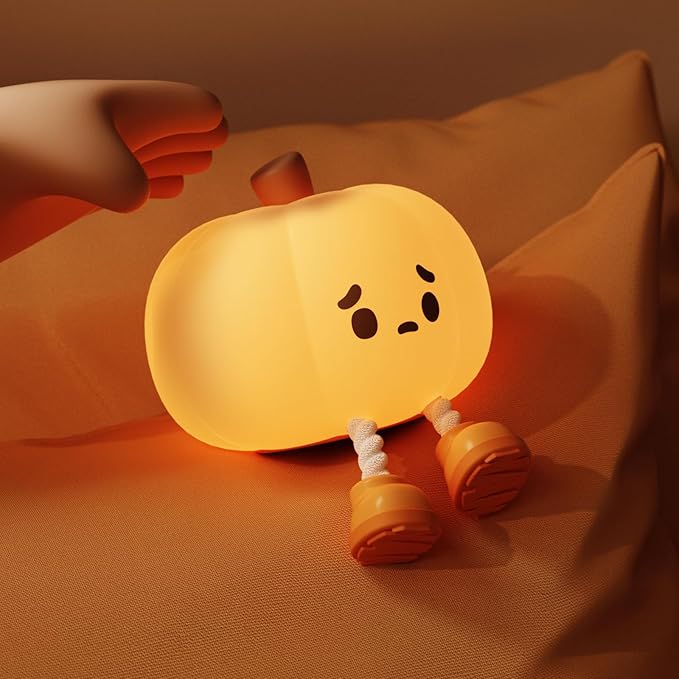ATSUI Pumpkin Night Light, Halloween LED Squishy Novelty Lamp, Food Grade by ATSUINIGHTLIGHT