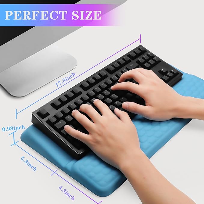 Computer Keyboard Stand with Wrist Rest, Ergonomic Tilted Keyboard Holder - Image 6