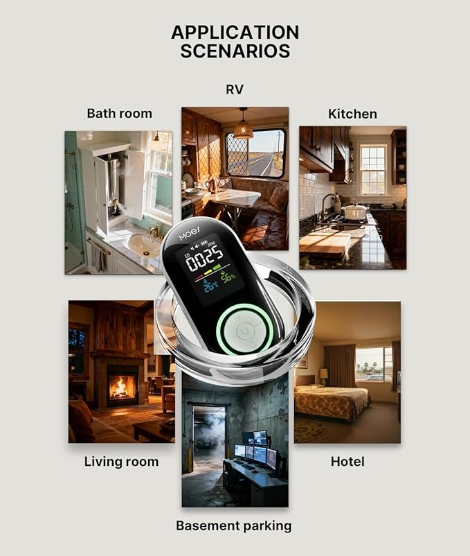 MOES Carbon Monoxide Detector Plug in, Backup Battery Digital CO Detector - Image 5
