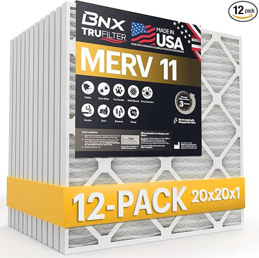 BNX TruFilter 20x20x1 Air Filter MERV 11 by BNX