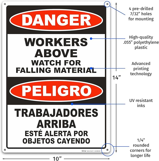 Brimar - 10" x 14" - Bilingual Workers Above Watch - Image 2