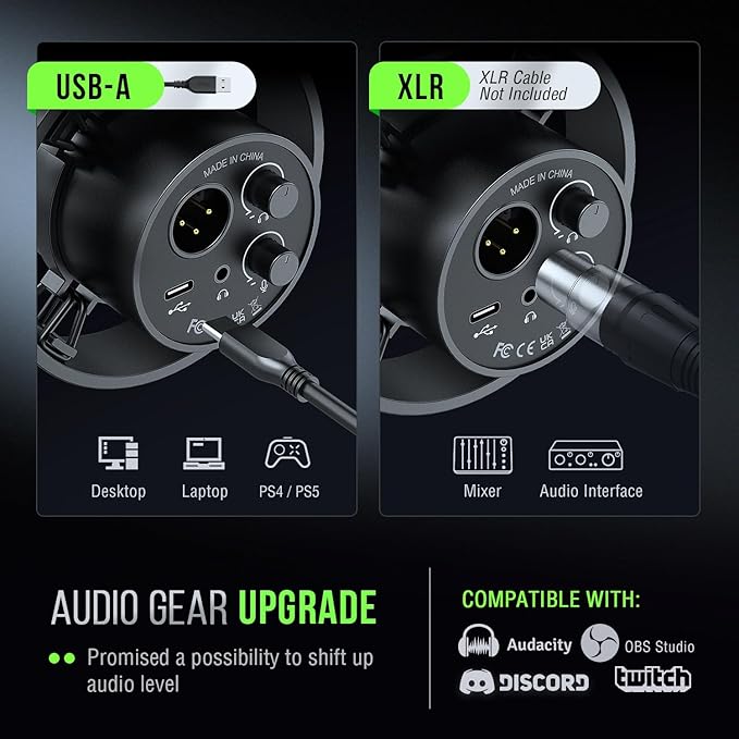 FIFINE Dynamic Microphone, XLR/USB Podcast Recording PC Microphone - Image 7