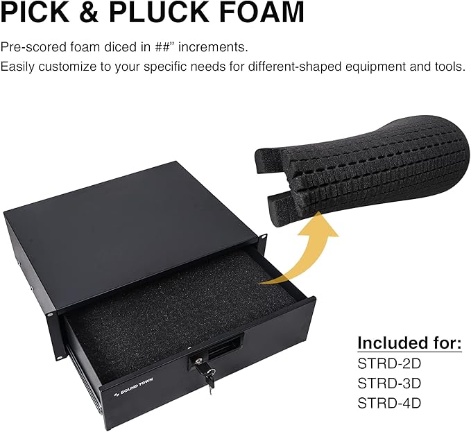 Sound Town High-Quality 1/2” Plywood 10U PA DJ Pro Audio Rack/Road ATA Case - Image 6