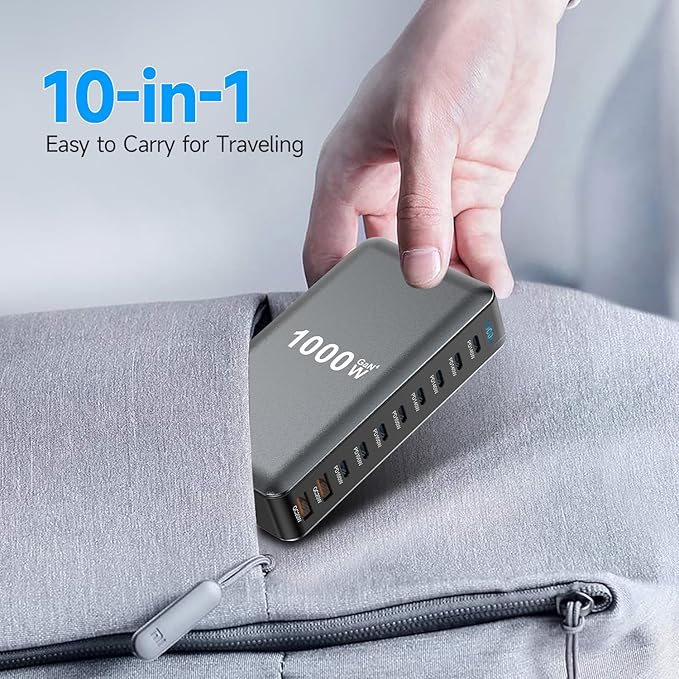 1000W 10-Port GaN 4 Desktop Charging Station - Image 4