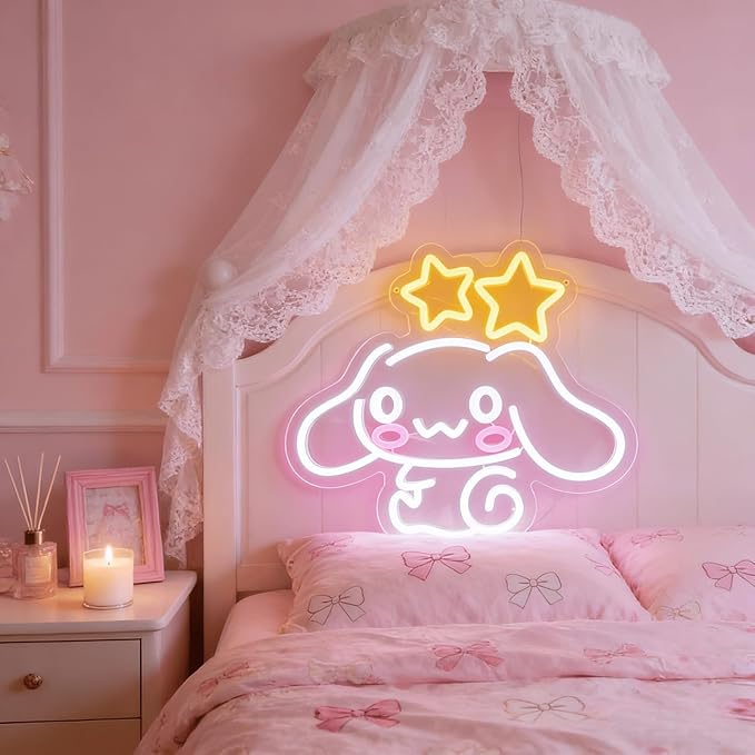 THIIXDAI Cinnamoroll Neon Sign for Room Decor, USB Powered LED Lights - Image 2