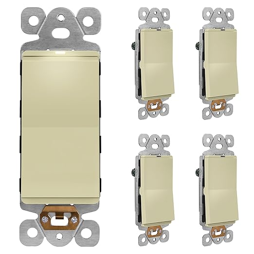 LIDER Minimalist Design Matte Finish Lighted Decorator Switch, Frameless Paddle by LIDER