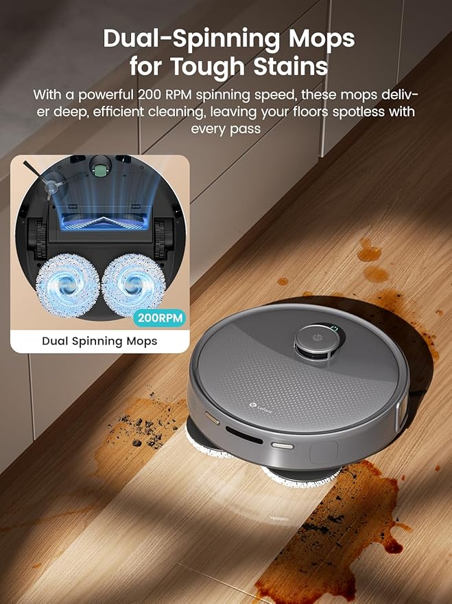 Lefant M3 Max Robot Vacuum, Robot Vacuum and Mop, 20000Pa Suction, Anti-Tangle - Image 3