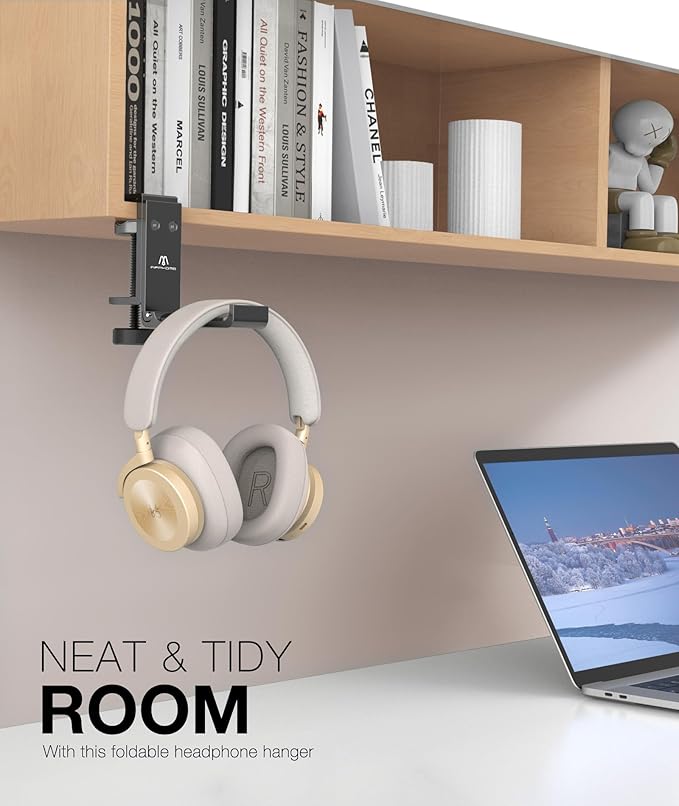 APPHOME New Foldable Headphone Stand Hanger Holder Aluminum Headset Soundbar - Image 3