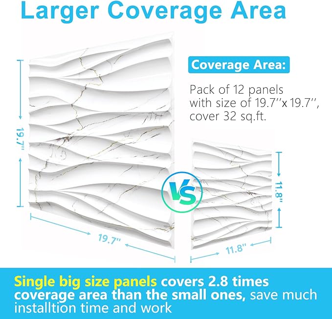 STICKGOO Wave Wall Panels for Interior Wall Decor, Decorative PVC Panels for - Image 6