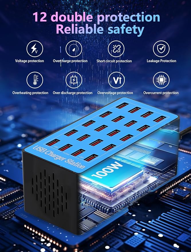 Charging Station, 100W20Port USB Charging Station, Charging Station - Image 5