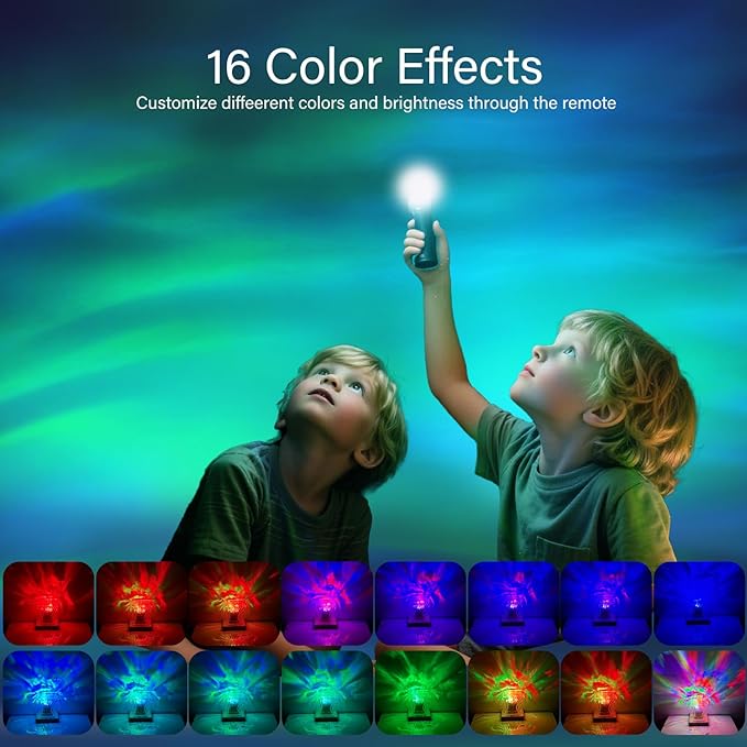 VoMii Northern Lights Projector, 16 Colors Luminorthe Cube Lamp - Image 3