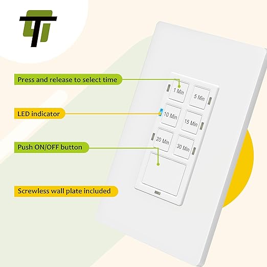 TG 30-Min Countdown Timer Switch, Neutral Required in Wall Timer - Image 5