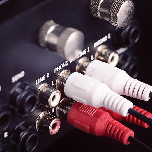 Sjorks RCA Cable 75ft, 2RCA Male to 2RCA Male, Audio Stereo Subwoofer Cable - Image 4