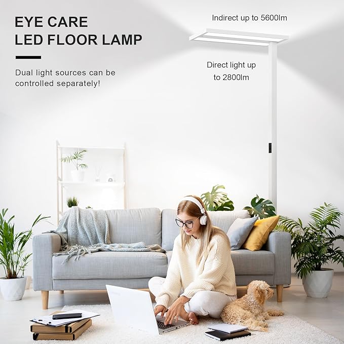 STERREN 76'' Motion Sensor Floor Lamp, 105W Modern LED Floor Lamp, Smart - Image 3