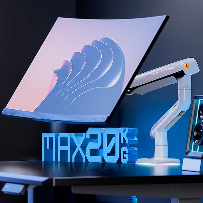 NB Gaming Monitor Arm or for 32 to 60 Inches Screen, Load up to 20 kg, VESA - Image 3